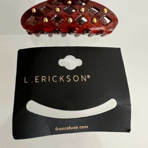 FRANCE LUXE L. ERICKSON Red Marble Lattice Studded Clip main image 5